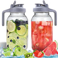 64OZ Glass Pitchers with Lid, Wide Mouth Water Jugs, Leak-Proof Airtight Mason by Scidea