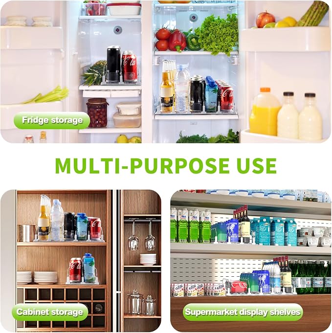 Drink Organizer for Fridge, Soda Can Dispenser for Refrigerator, Automatic - Image 5