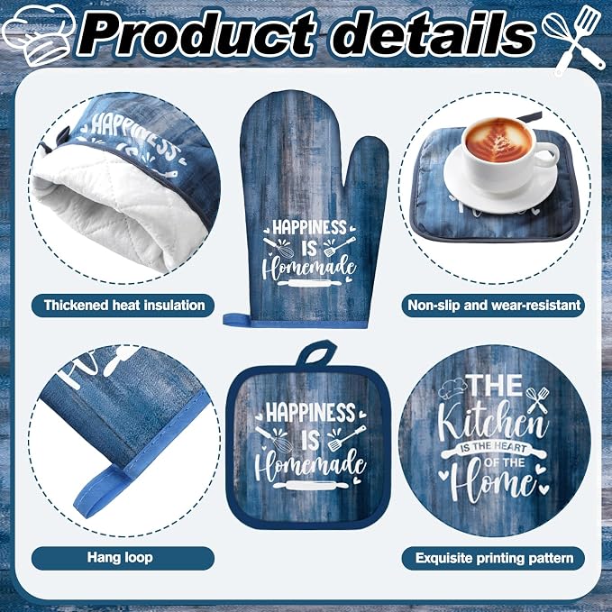 Fourluoo 10 Pcs Farmhouse Kitchen Decor and Accessories Set 4 Kitchen Towels 2 - Image 5