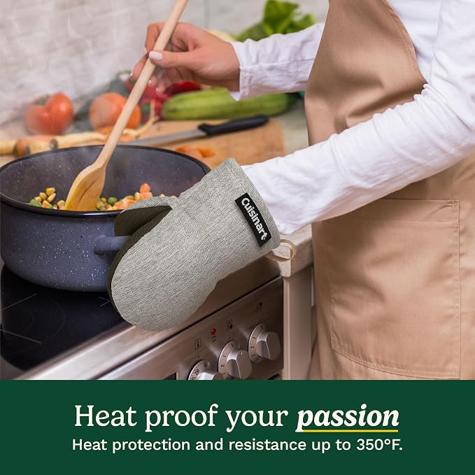 Cuisinart Heritage Mini Oven Mitts – 5.5” x 7” Heat-Resistant Kitchen Mitts - Image 3