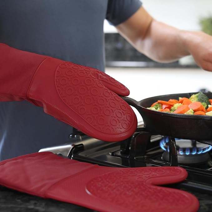 BPA-Free Silicone Oven Mitts Ultra Heat Resistant up to 500°F - Image 9