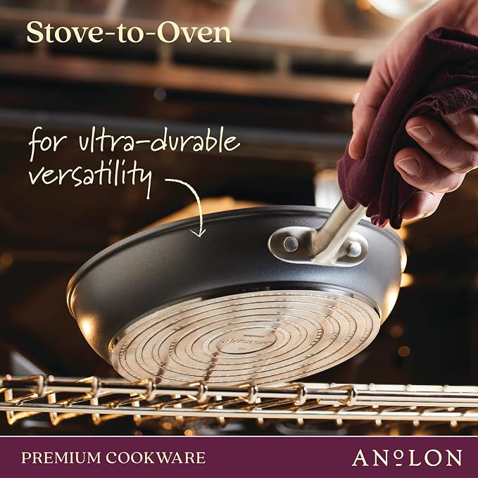 Anolon Accolade Forged Hard Anodized Nonstick Frying Pans/Skillet Set, 8 Inch - Image 3