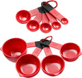 Spring Chef Red Magnetic Measuring Cups and Spoons Set of 9, Stackable Plastic by SpringChef