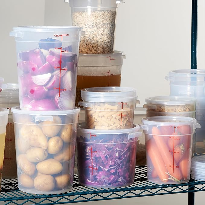 CURTA 4 Quart Translucent Round Food Storage Container - Image 8