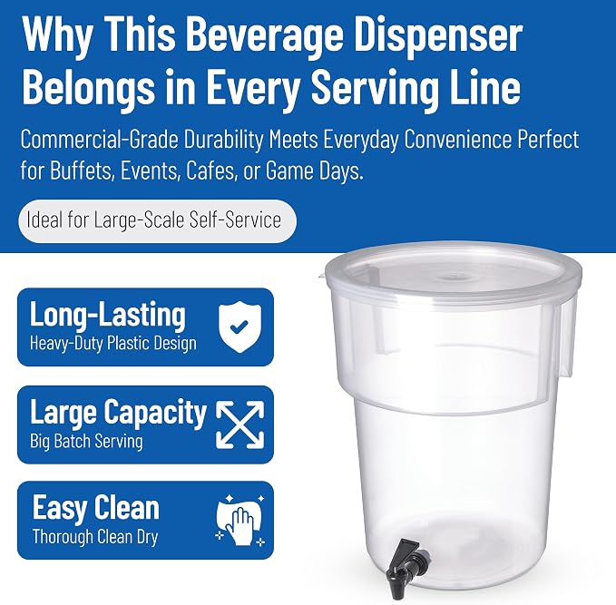 Carlisle FoodService Products Round Beverage Dispenser Drink Dispenser - Image 3