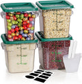 4L NSF Food Storage Containers: 4 PCS Commercial Clear Food Storage Containers by SVKLHY