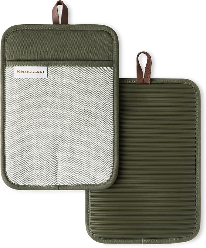 KITCHENAID® Evergreen Design Series Herringbone Ribbed Soft Silicone Pot by KitchenAid