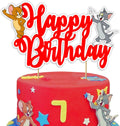 Tom & Jery Happy Birthday Cake Topper