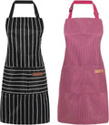 2 Pack Cooking Aprons Adjustable Bib Apron by Unknown