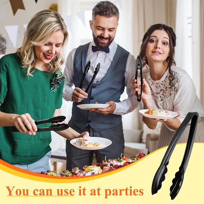 Tessco for you 150 Pcs Plastic Tongs for Serving Bulk, 9 Inch Plastic - Image 7