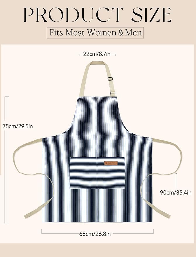 Cardkiss 2 Pack Kitchen Cooking Aprons, Soft Aprons - Image 7