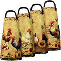Geetery 4 Pcs Chicken Aprons for Women Rooster Print Apron Waterproof by Geetery