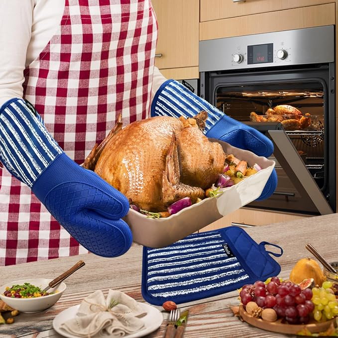 Alselo Silicone Oven Mitts Heat Resistant 932℉ - Image 4