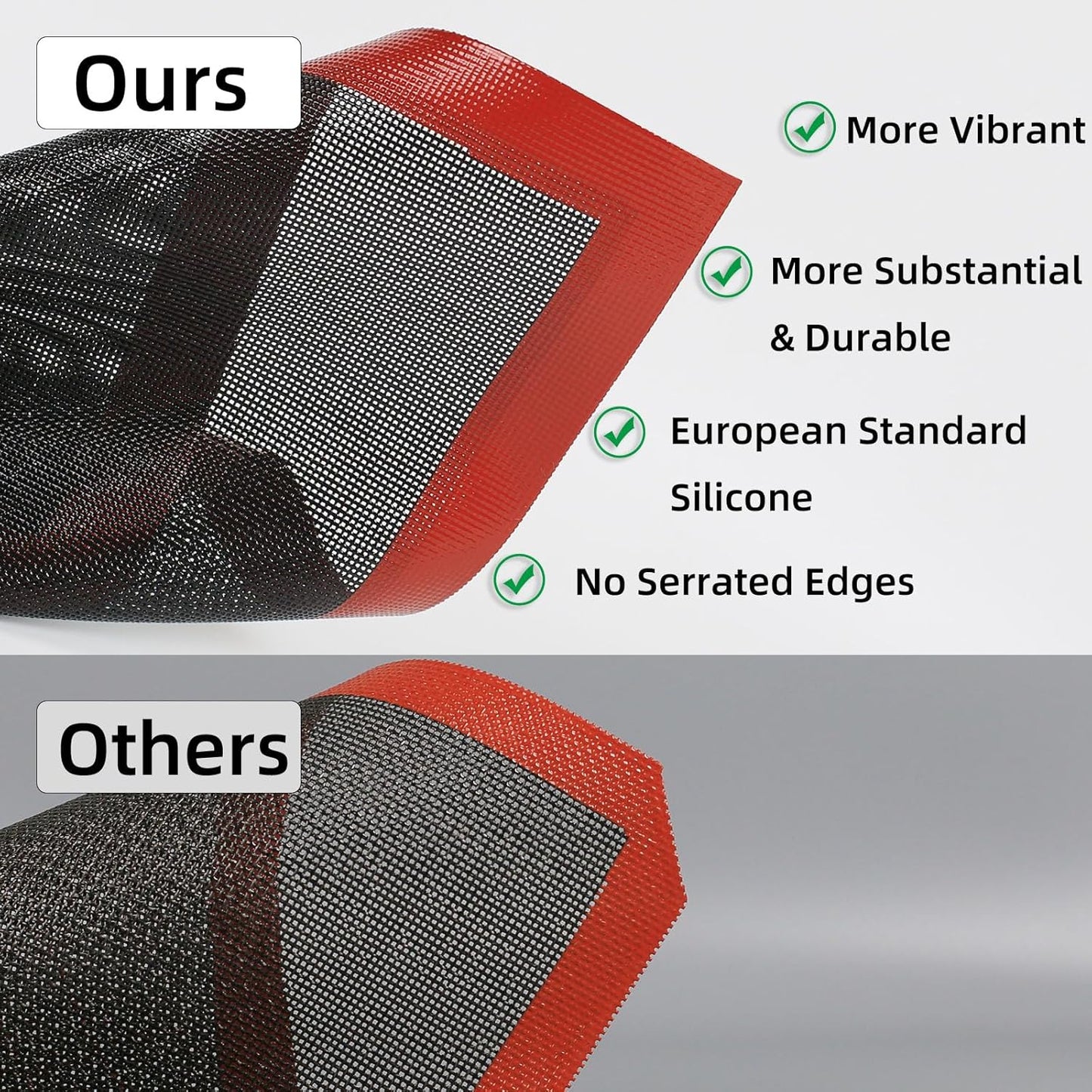 Perforated Silicone Baking Mat for Jelly Roll Pan, Non-Stick Eclair Baking Mat for 10 x 15-inch Tray Pan, 2 Pcs Mesh Cookie Sheet Liner for Homemade Bread, Sugar Cookie and Pastry