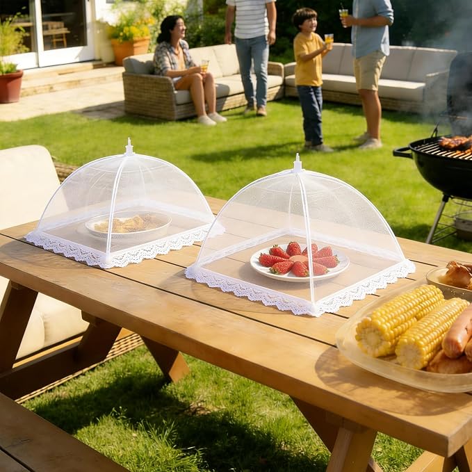 HBlife 3 Pack Pop-Up Mesh Food Cover Tent - Image 3