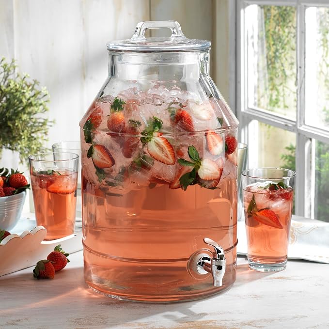 3 Gallon Glass Drink Dispensers - Image 3
