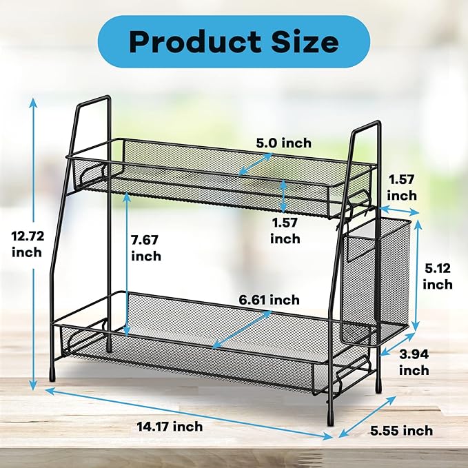 SPISPI Bathroom Organizer Countertop, Spice Rack Organizer - Image 2