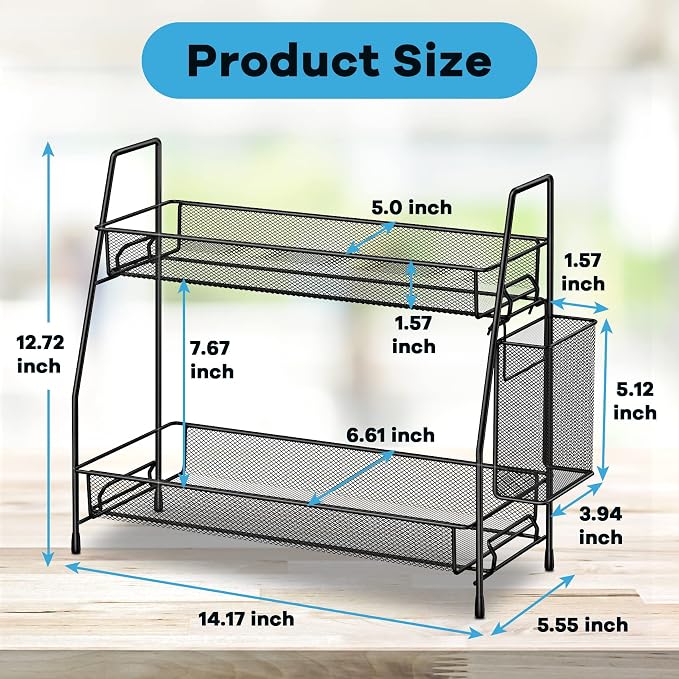 SPISPI Bathroom Organizer Countertop, Spice Rack Organizer - Image 2