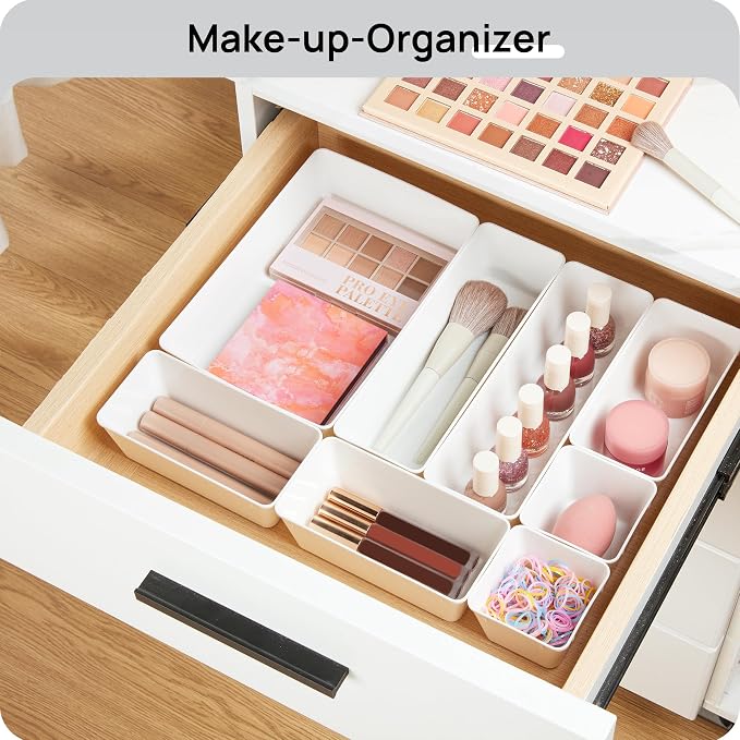 Vtopmart 25 PCS Plastic Drawer Organizers Set, 4-Size Versatile Bathroom and - Image 4