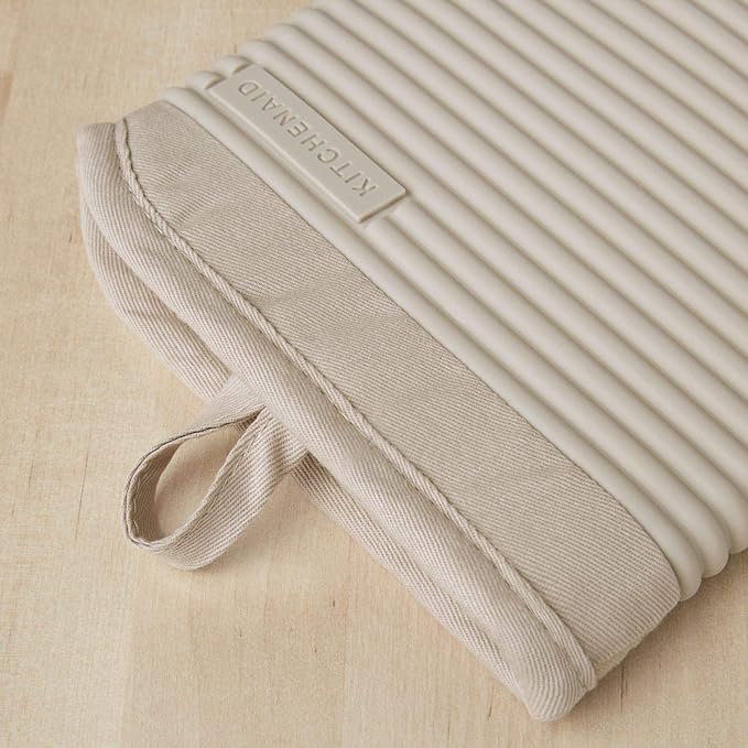 KITCHENAID Ribbed Soft Silicone Oven Mitt 2-Pack Set - Image 2