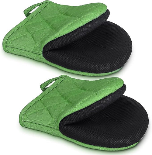 1 Pair Short Oven Mitts by Qulable