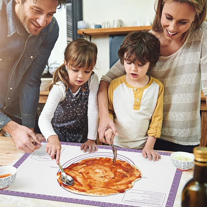 Silicone Mat for Baking, Non Stick Silicone Pastry Mat for Dough Pie Crust - Image 7