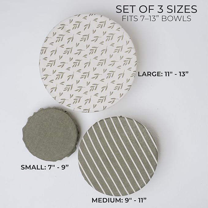 Beautiful Linen Cotton Blend Bowl Covers - Image 4