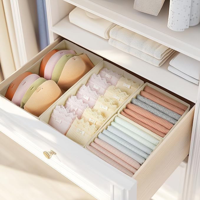 DIMJ Drawer Organizers for Clothing, Dresser Organizers, Drawer Dividers for - Image 7