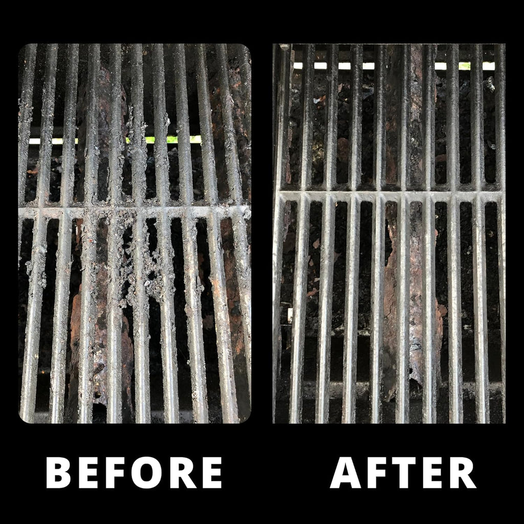 Grill Rescue BBQ Replaceable Scraper Cleaning Head, Bristle Free - Durable and Unique Scraper Tools for Cast Iron or Stainless-Steel Grates, Barbecue Cleaner (Grill Grate Brush with Scraper)