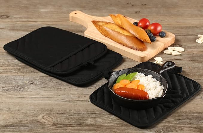 Oven Pot Holder with Pocket Cotton Heat Resistant Coaster Potholder Kitchen Hot - Image 4