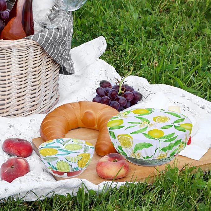 5 Pieces Bowl Covers Reusable, 5 Size Elastic Cloth Bowl Covers - Image 7