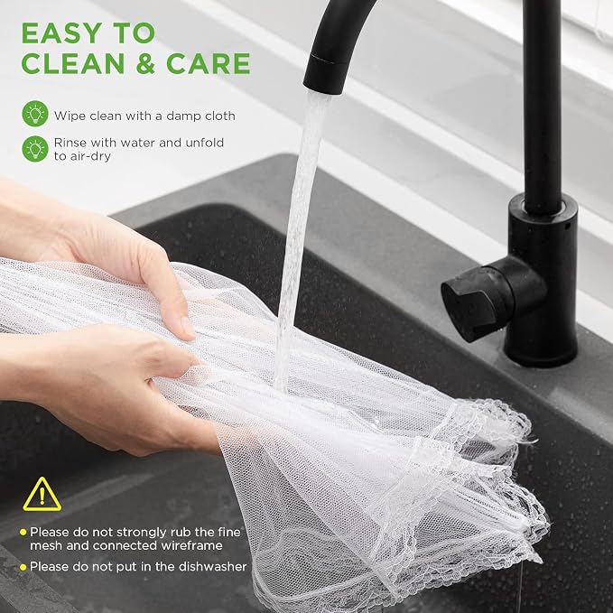 HBlife 3 Pack Pop-Up Mesh Food Cover Tent - Image 7