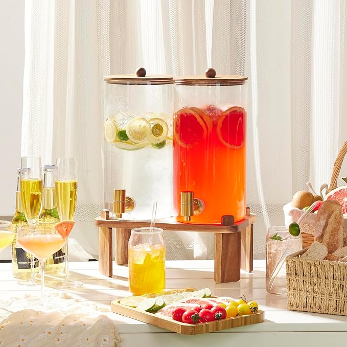 2 PCS 1.5 Gallon Drink dispenser, Glass Beverage Dispenser - Image 7