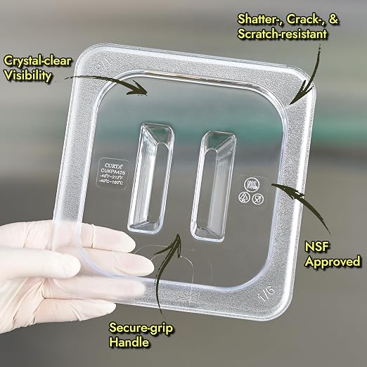 CURTA 6-Pack 1/4 Size 6" Deep NSF Polycarbonate Food Pans - Image 7