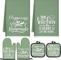 Sratte 6 Pcs Kitchen Decor Accessories Set Farmhouse Towels Pot Holders Oven by Sratte