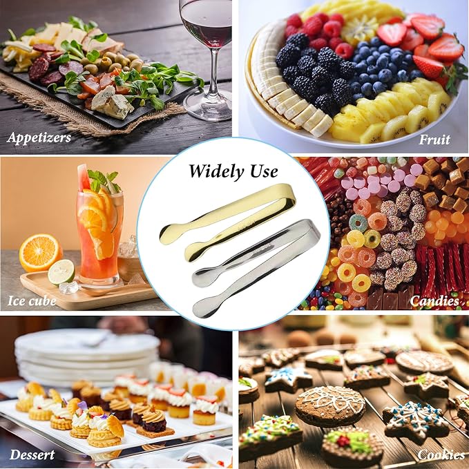 6PCS Ice Tongs Mini Sugar Tongs 4.25Inch Tong - Image 7