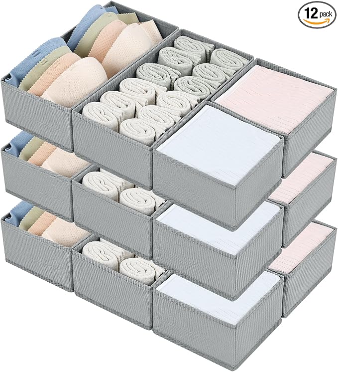 DIMJ Drawer Organizers for Clothing, Fabric Closet Organizers and Storage by DiMJ
