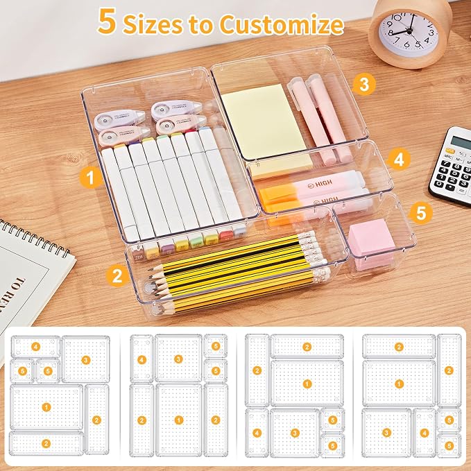 SMARTAKE 13-Piece Drawer Organizers - Image 8