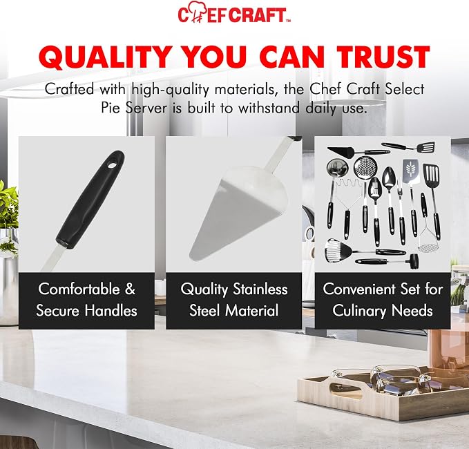 Chef Craft Select Pie/Cake Server, 11.5 inch, Stainless Steel - Image 6