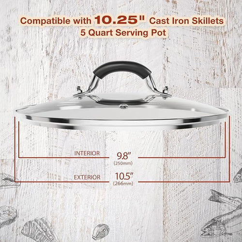 10.25 Inch Tempered Glass Lid Compatible - Image 2