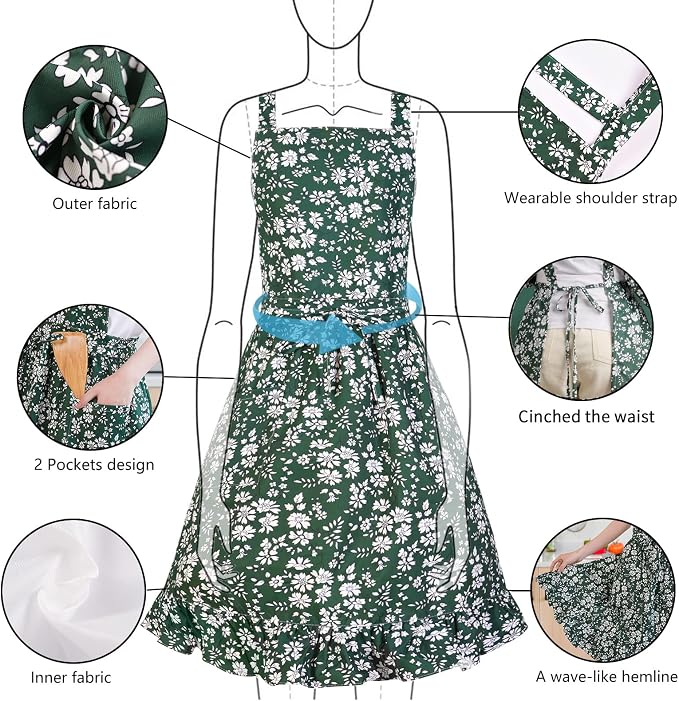 Pinknoke Vintage Pinafore Apron Dress - Image 4