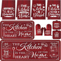 Fourluoo 10 Pcs Farmhouse Kitchen Decor and Accessories Set 4 Kitchen Towels 2 by Fourluoo