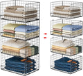 Yociyoga 4-Tier Stackable Closet Organizers and Storage Shelves, Foldable by FollowWithYociyogaTogether