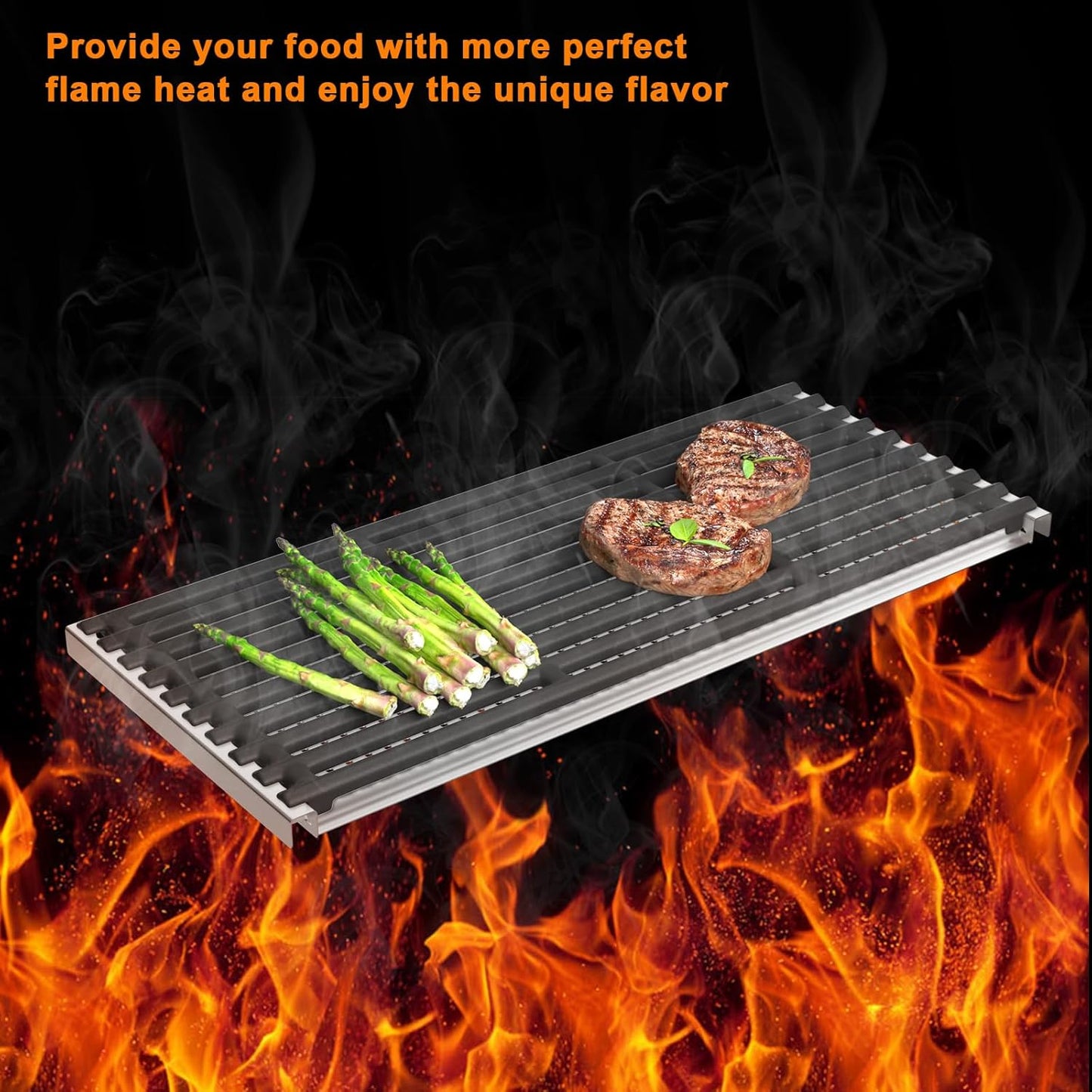 Cooking Grid Grates and Emitter Plates Replacement Parts for Charbroil TRU-Infrared Grills 3 4 Burner 463241314 433243911 463210011 463210312 G515-4700-W1, G515-4800-W1,Cast Iron