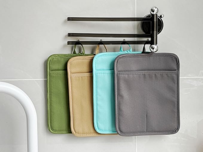 Oven Pot Holder with Pocket Cotton Heat Resistant Coaster Potholder Kitchen Hot - Image 5