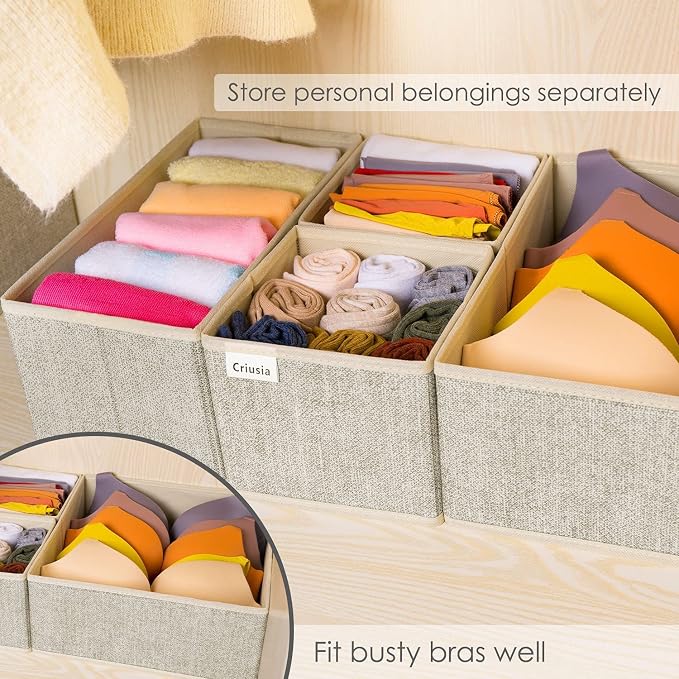 12 Pack Drawer Organizers for Clothing, Foldable Clothes Storage Box Closet - Image 5