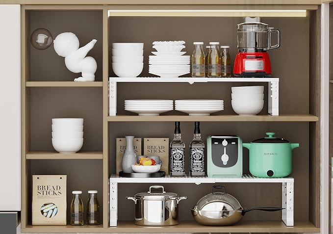 Jojocross Expandable Adjustable Stackable Kitchen Organizer, Spice Rack - Image 6