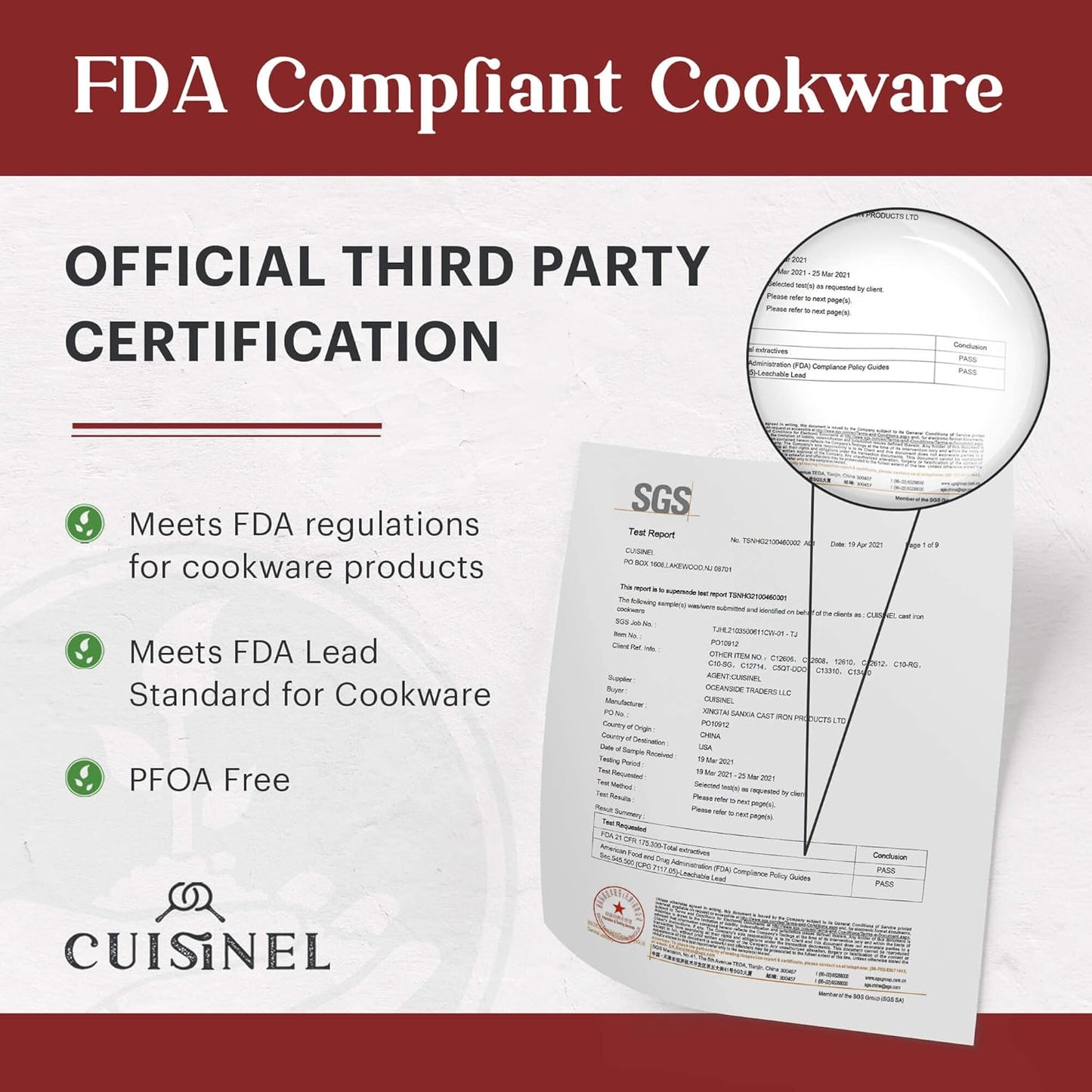 Cuisinel Cast Iron Skillets Set - 10" + 12"-Inch Pre-Seasoned Frying Pans + Removable Silicone Handle Holder Grips + Pan Scraper - Oven-Safe Cookware Kit + Accessories + Handle Helper