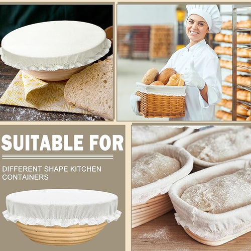 10 Pack Cloth Bowl Covers for Bread Rising - Image 2