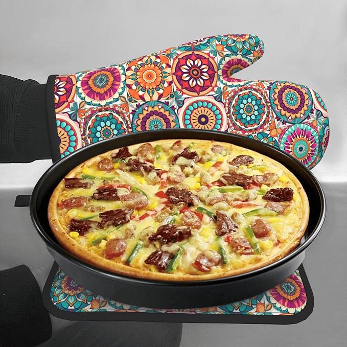 Boho Oven Mitts and Pot Holders - Image 7